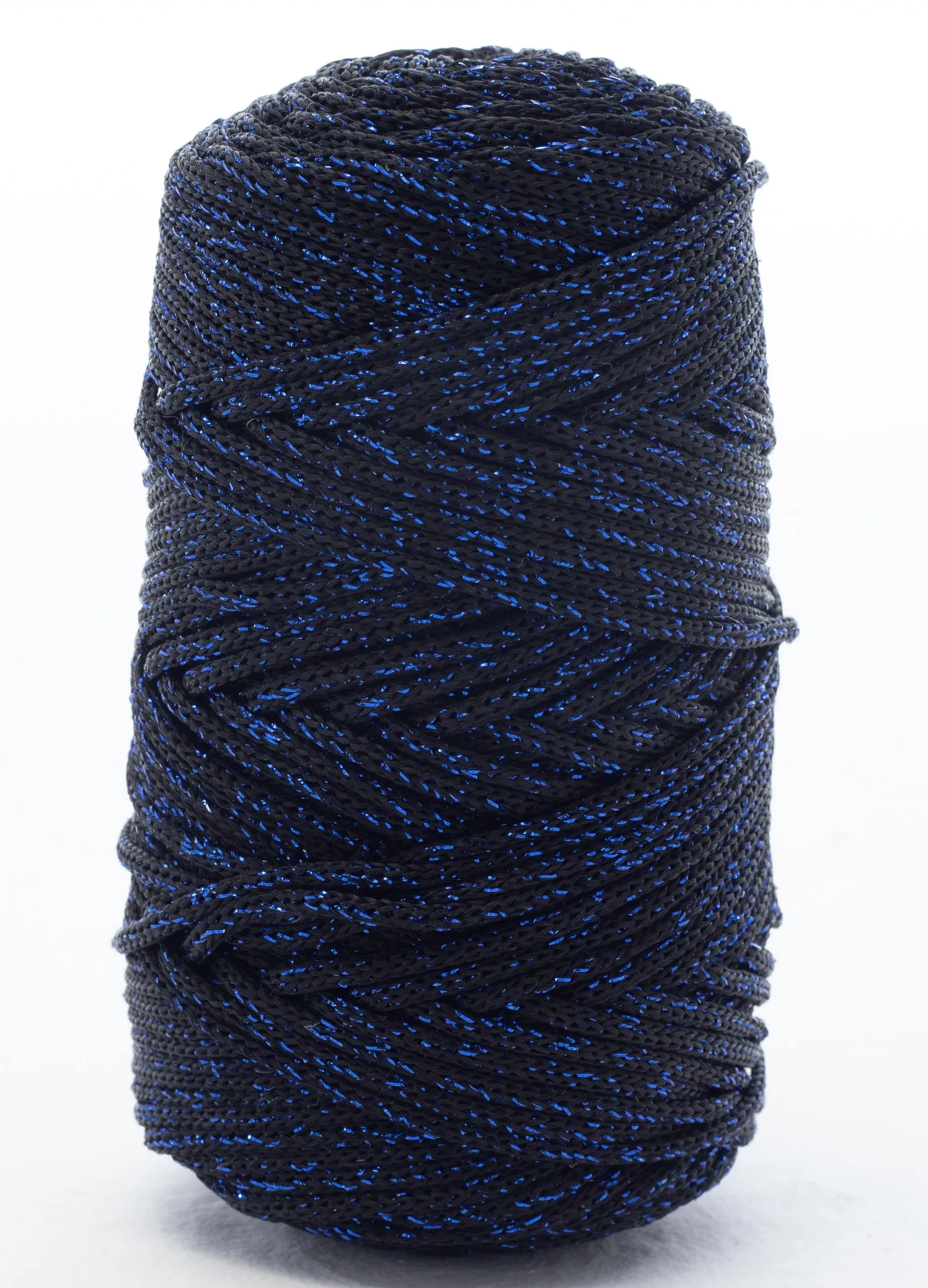 ✨  Outdoor Wonder Braided Cord - 2 mm - Black & Parliament Blue