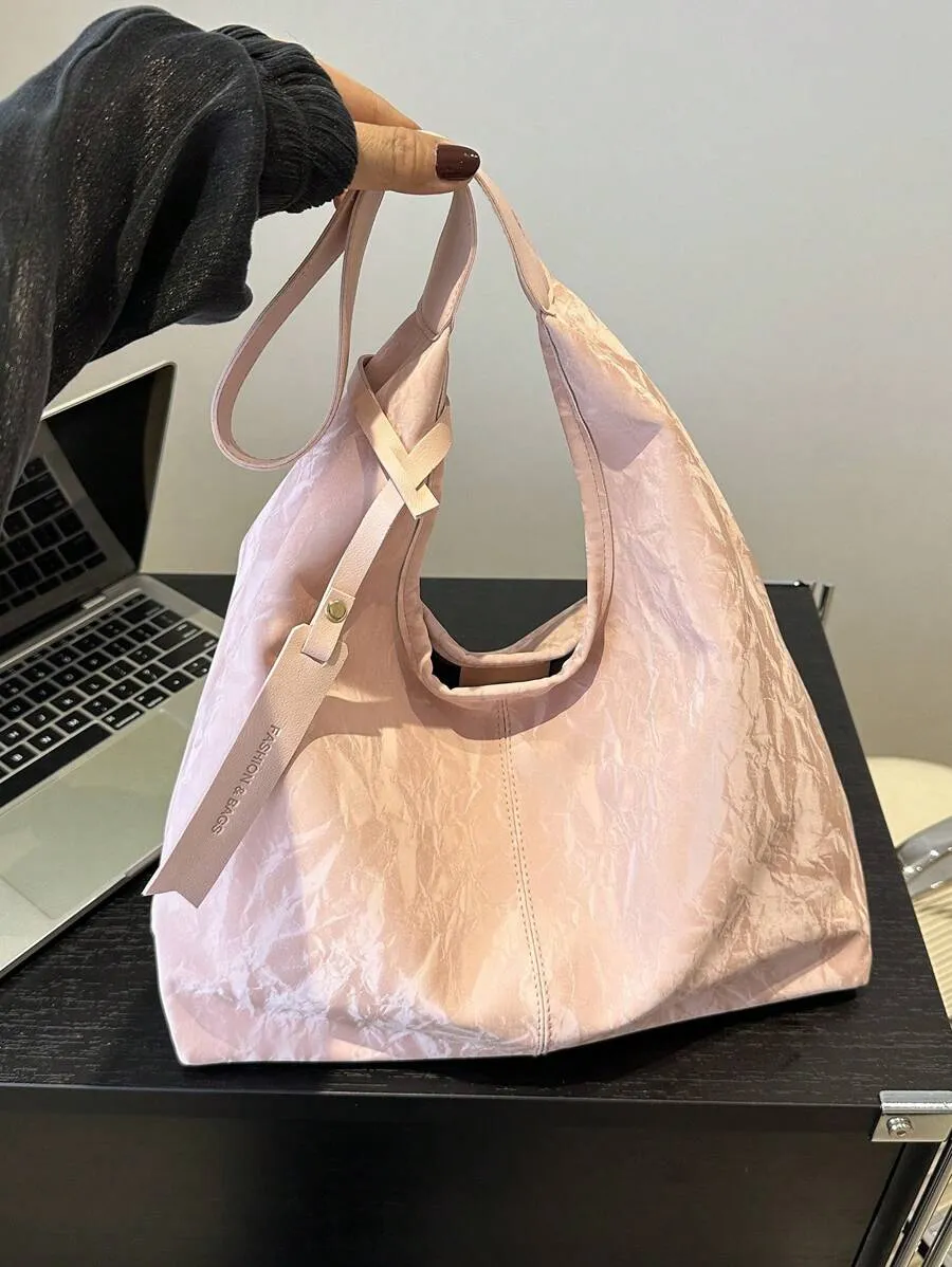 14945 1c-02-13 Bolsa de tote de gran capacidad de unicolor y versátil