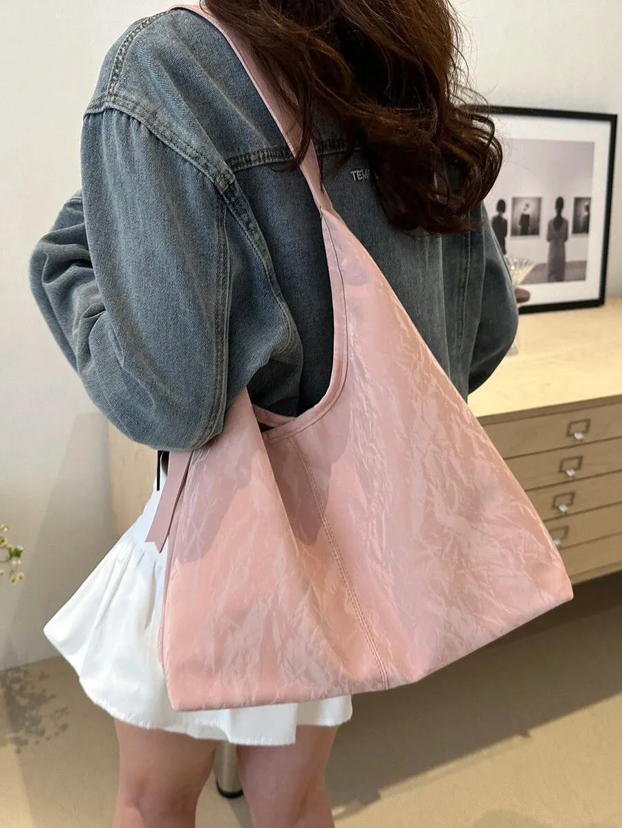 14945 1c-02-13 Bolsa de tote de gran capacidad de unicolor y versátil