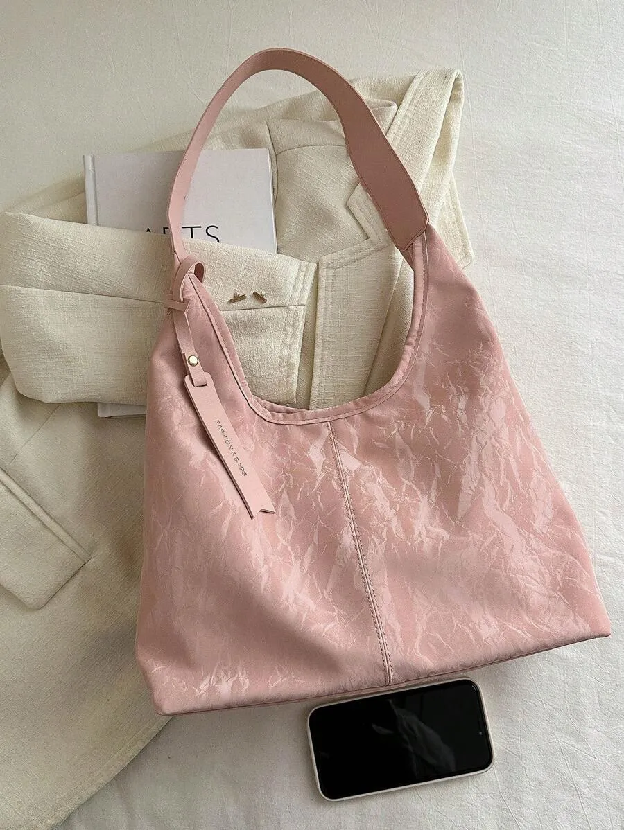 14945 1c-02-13 Bolsa de tote de gran capacidad de unicolor y versátil