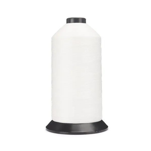 Anefil Poly® Twisted Multifilament Polyester UV Resistant Sewing Thread - Black, White Tex 70 (1.2lbs)