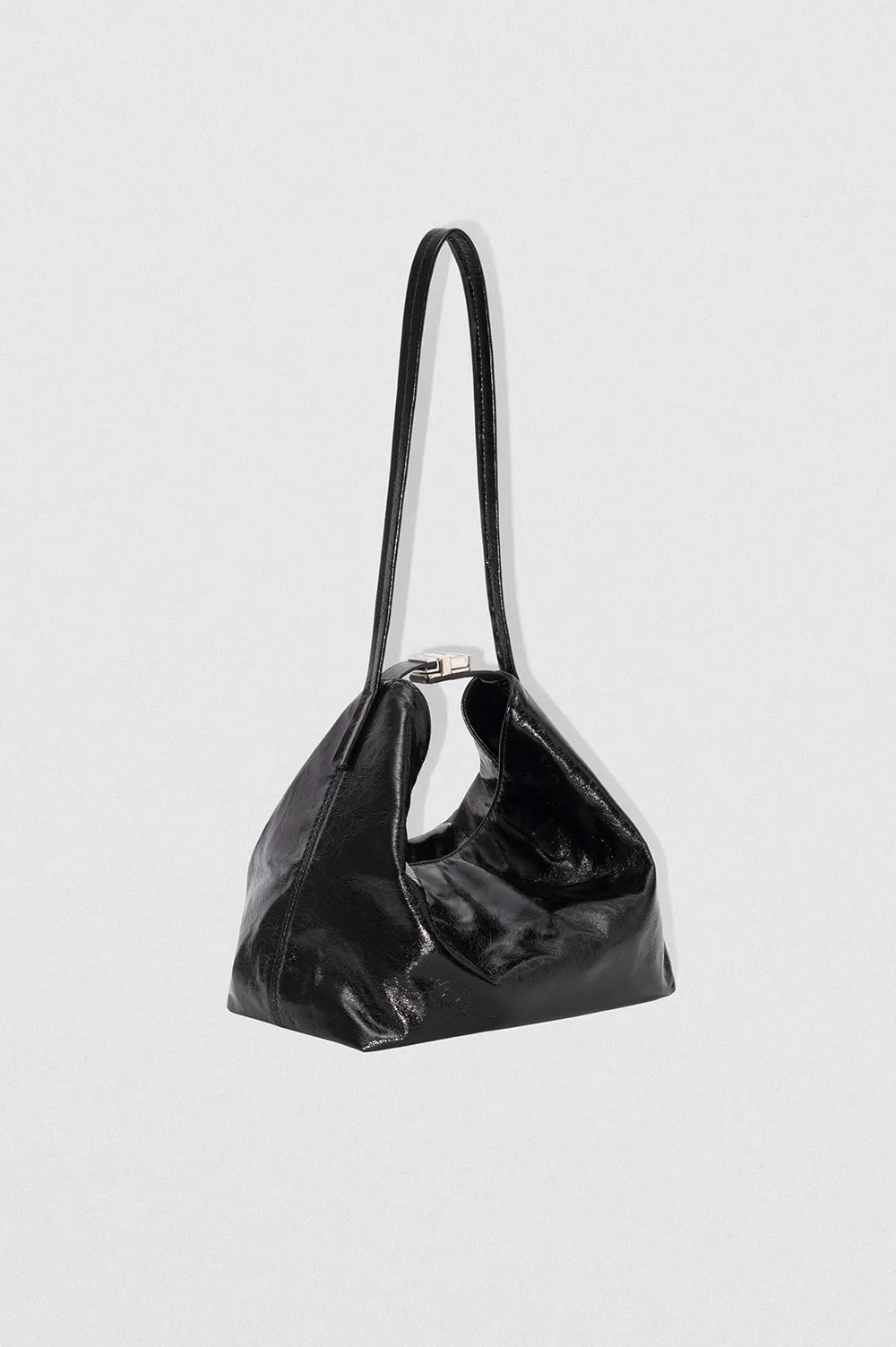 Bea Black Creased Leather