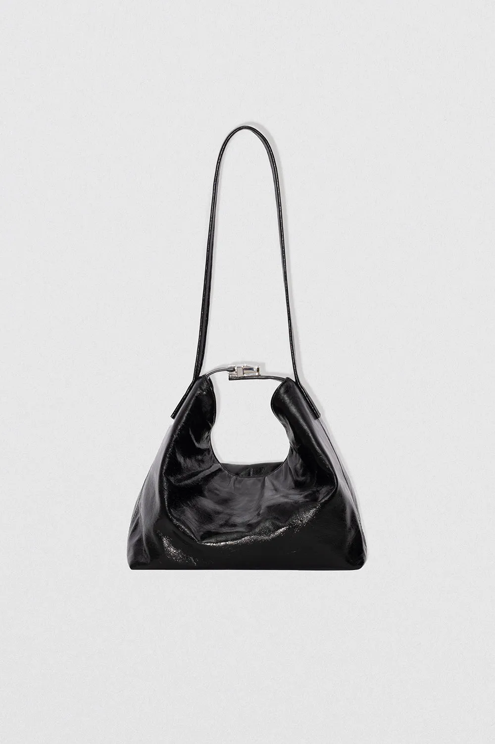 Bea Black Creased Leather