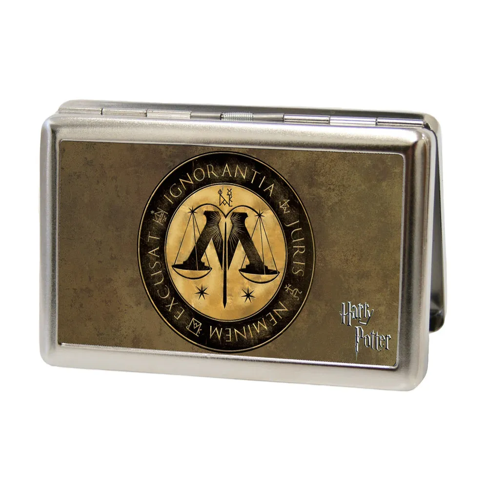 Business Card Holder - LARGE - Harry Potter Wizengamot Logo IGNORANTIA JURIS NEMINEM EXCUSAT FCG Browns