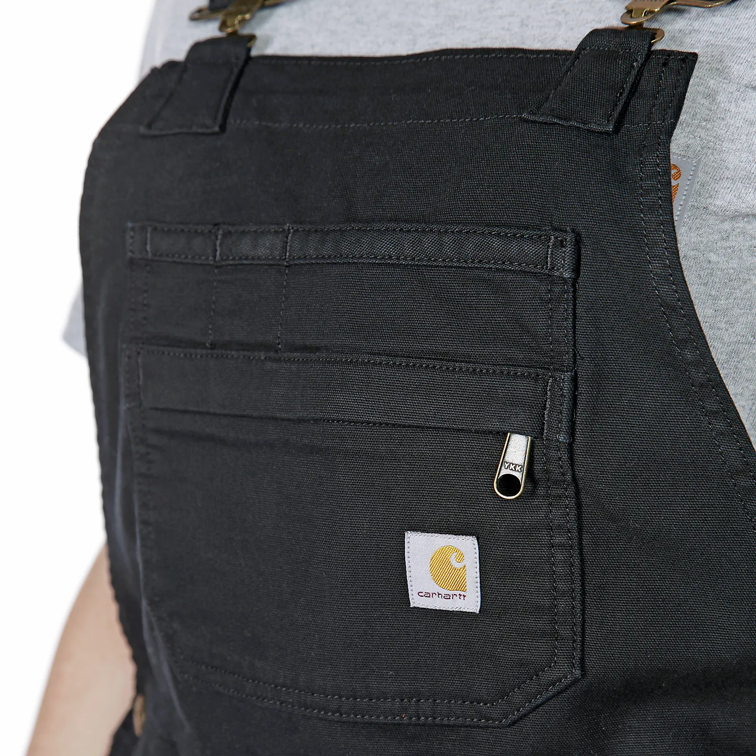 Carhartt Women's Rugged Flex Canvas Shortall Bib Black 106197-N33