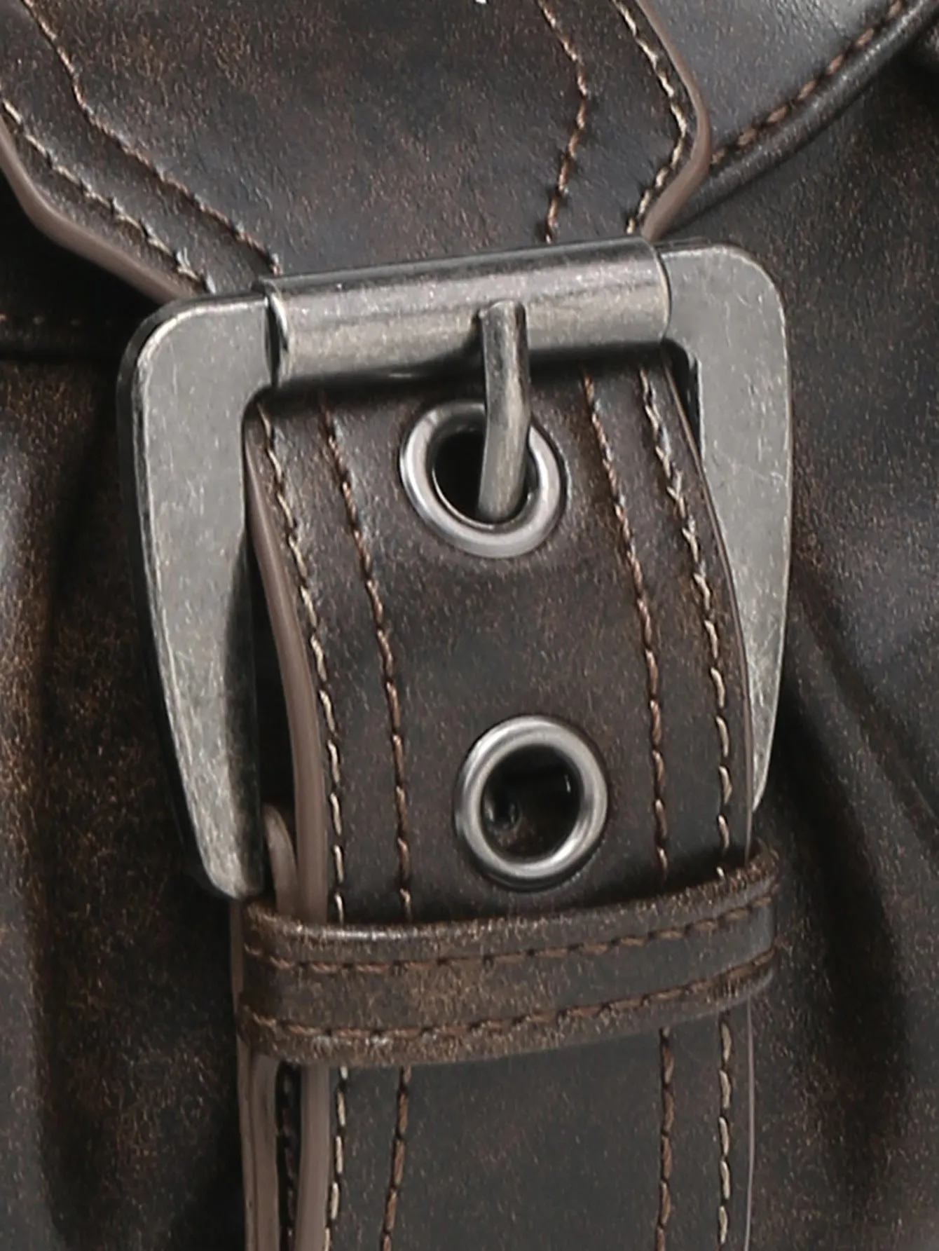 Cora Distressed Buckle Shoulder Bag