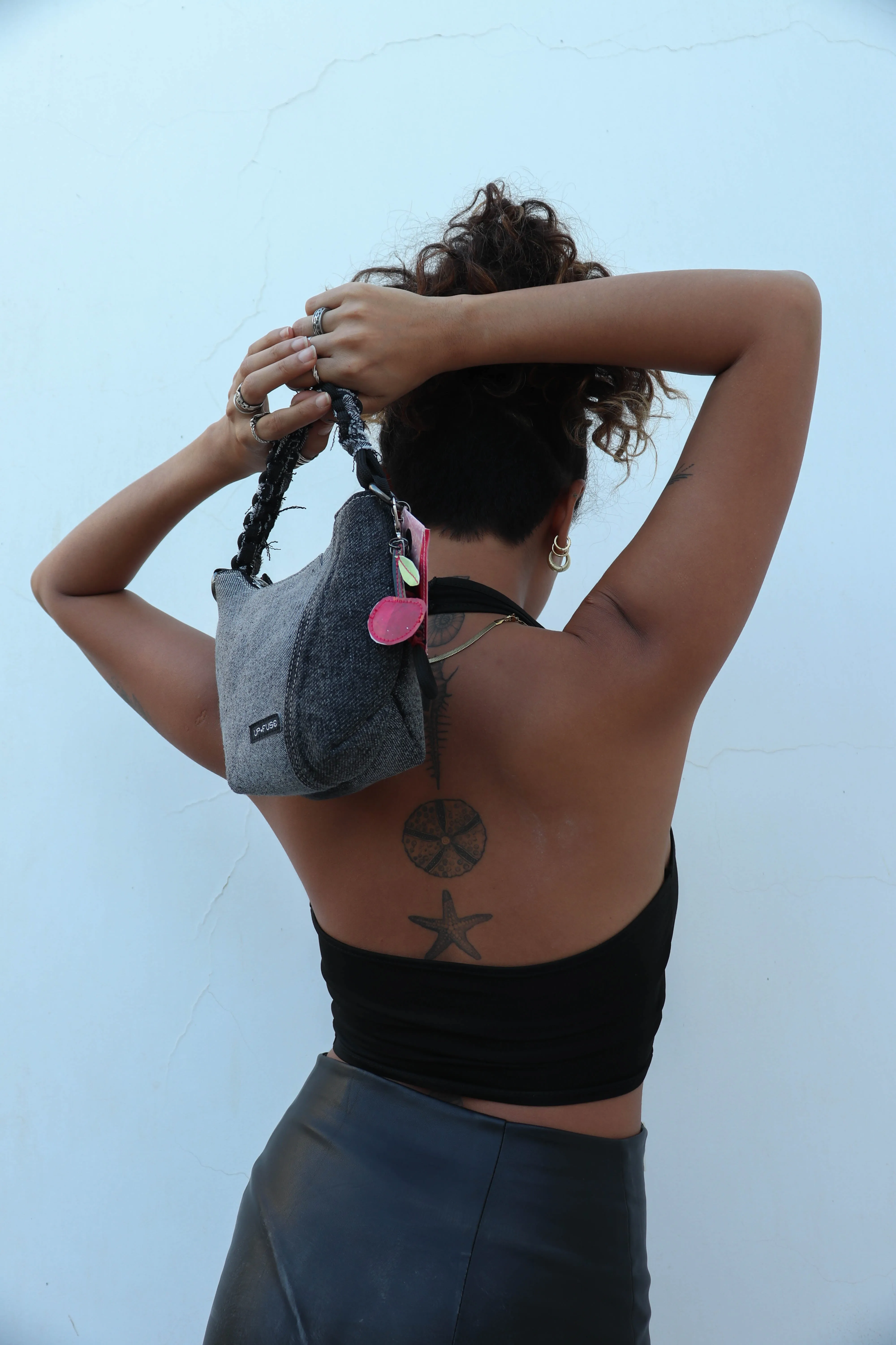 Denim Affair Mini Luna in Black Denim
