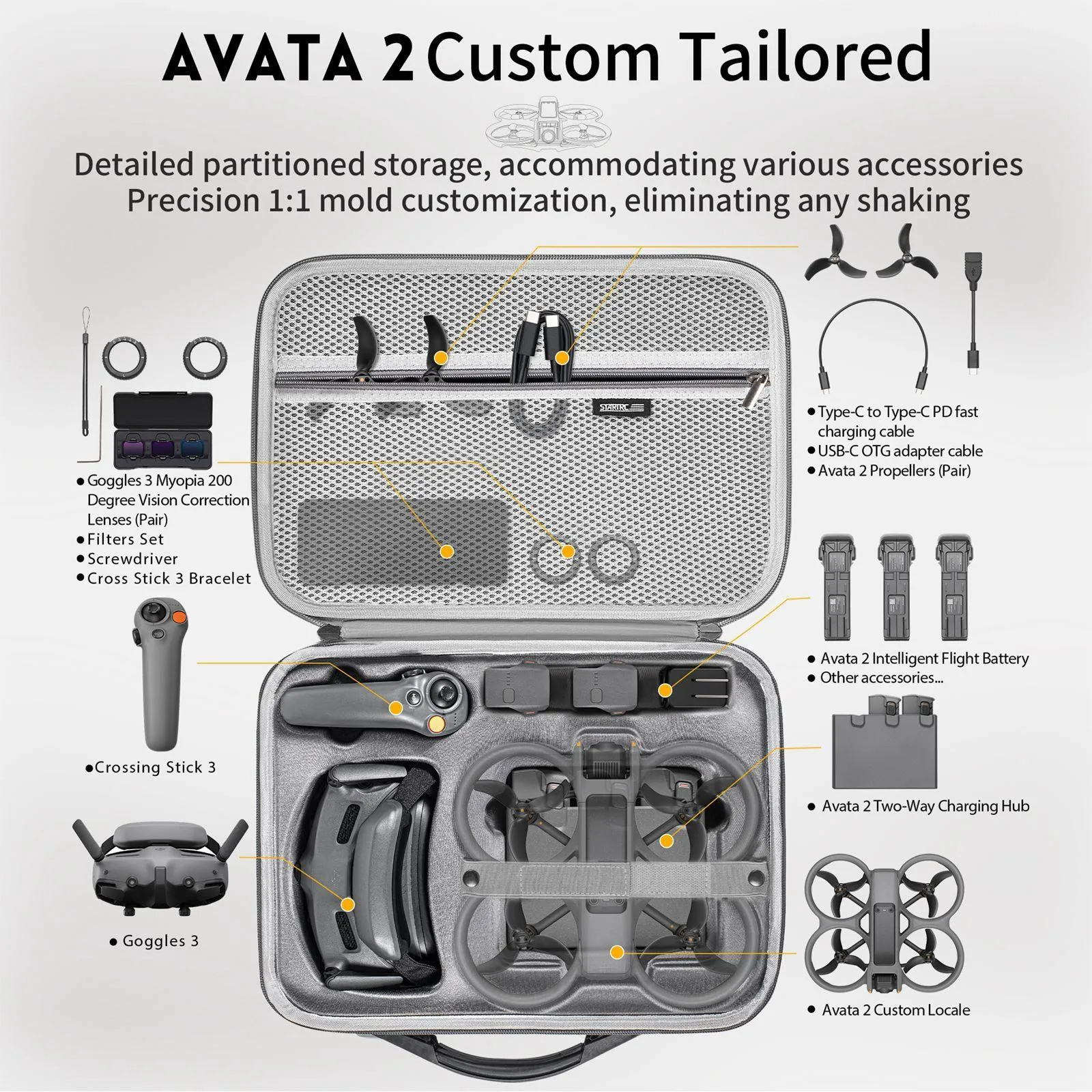 Dji Avata 2 Drone Messenger Bag - Compact Storage Solution