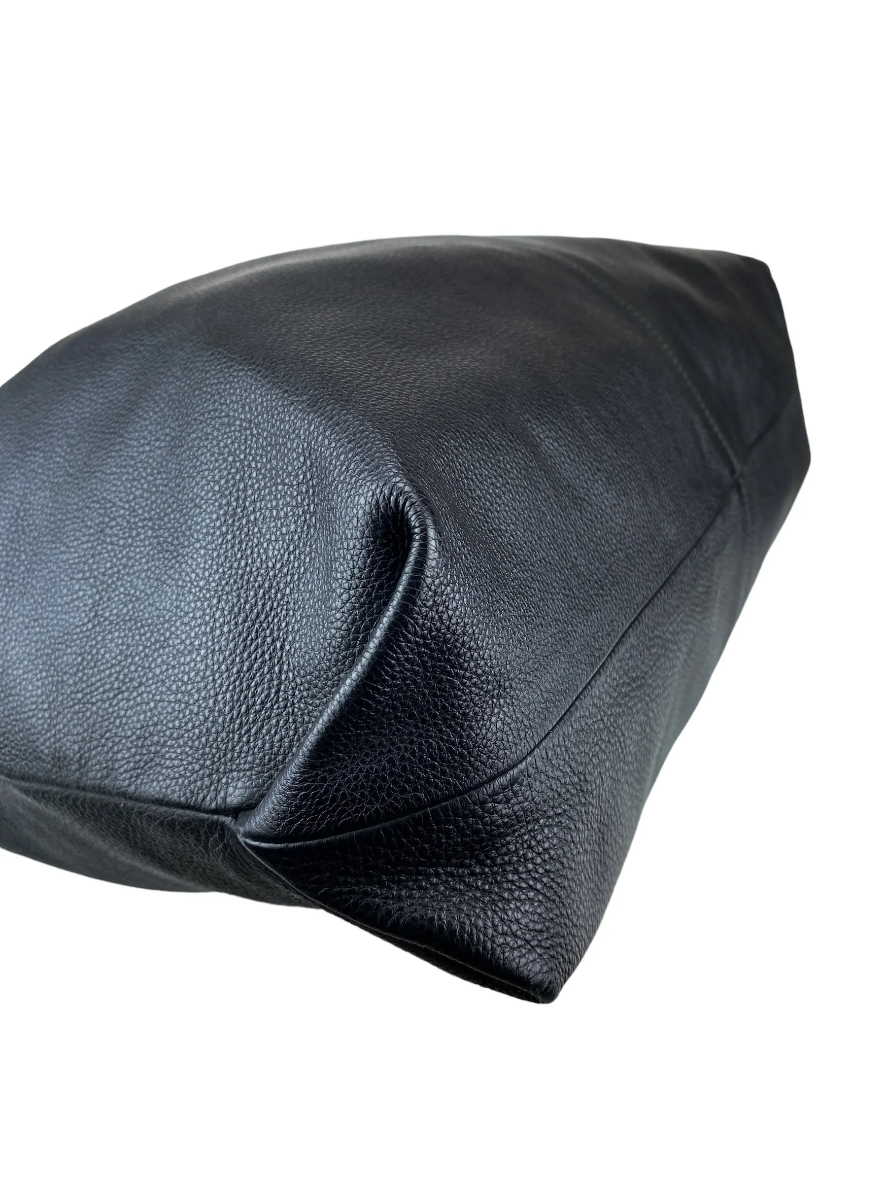 Furla Women's Slouchy Pebbled Leather Hobo Bag Black