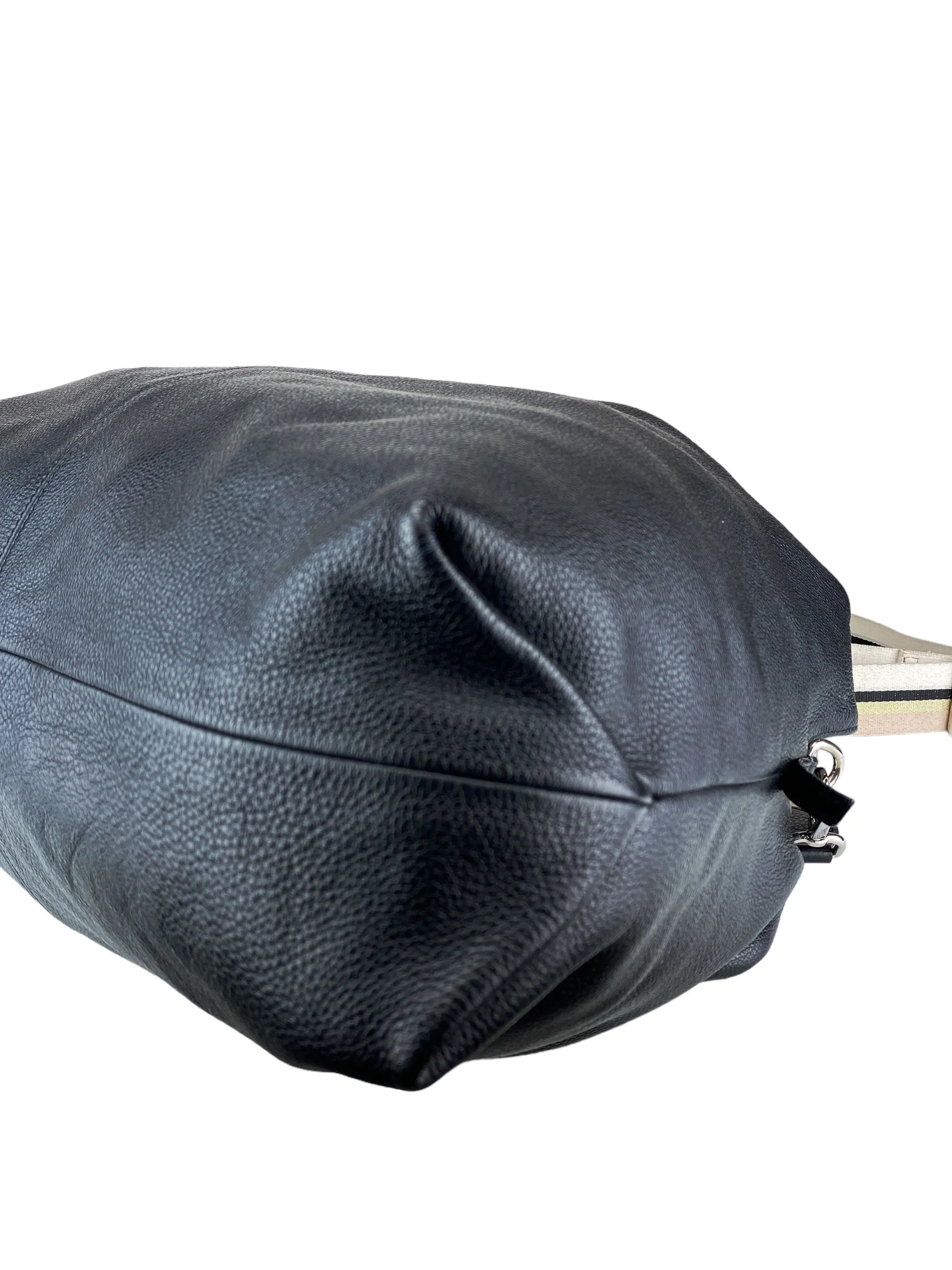 Furla Women's Slouchy Pebbled Leather Hobo Bag Black