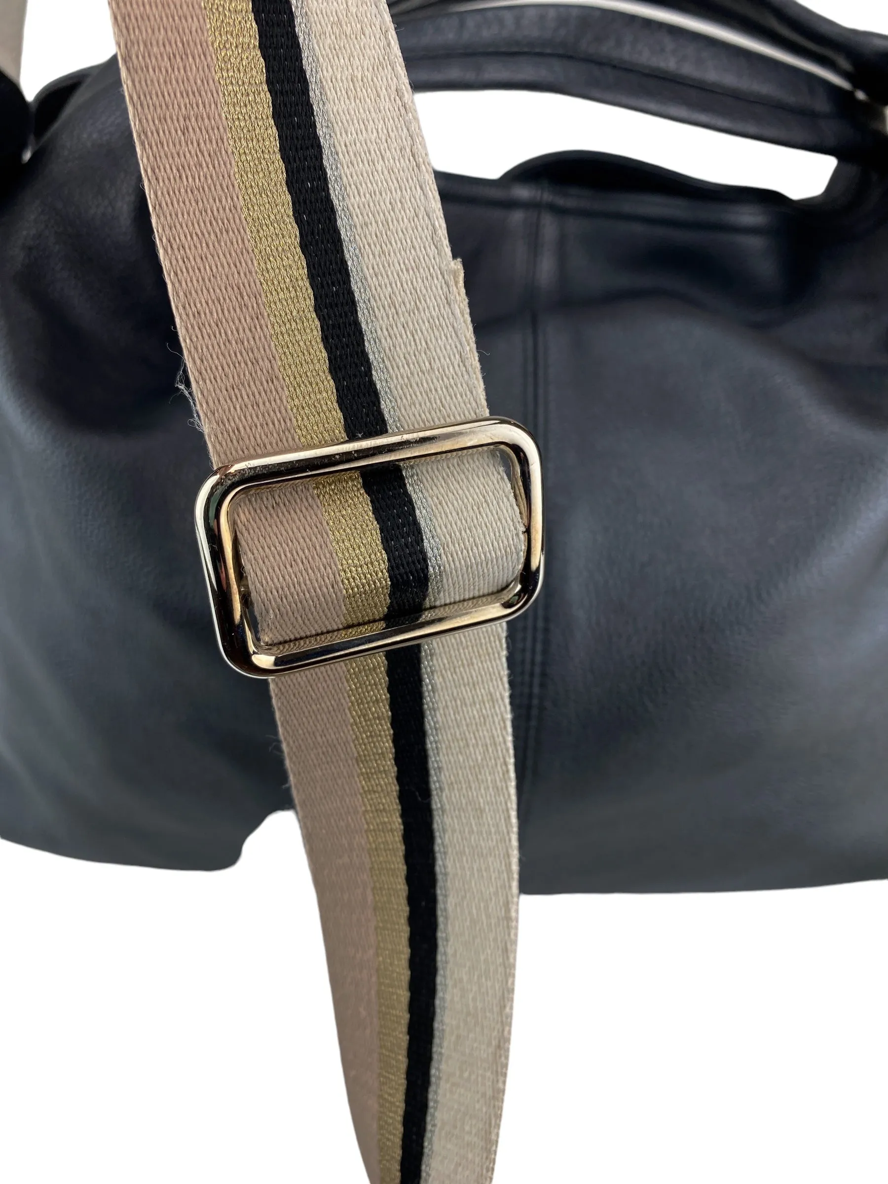 Furla Women's Slouchy Pebbled Leather Hobo Bag Black