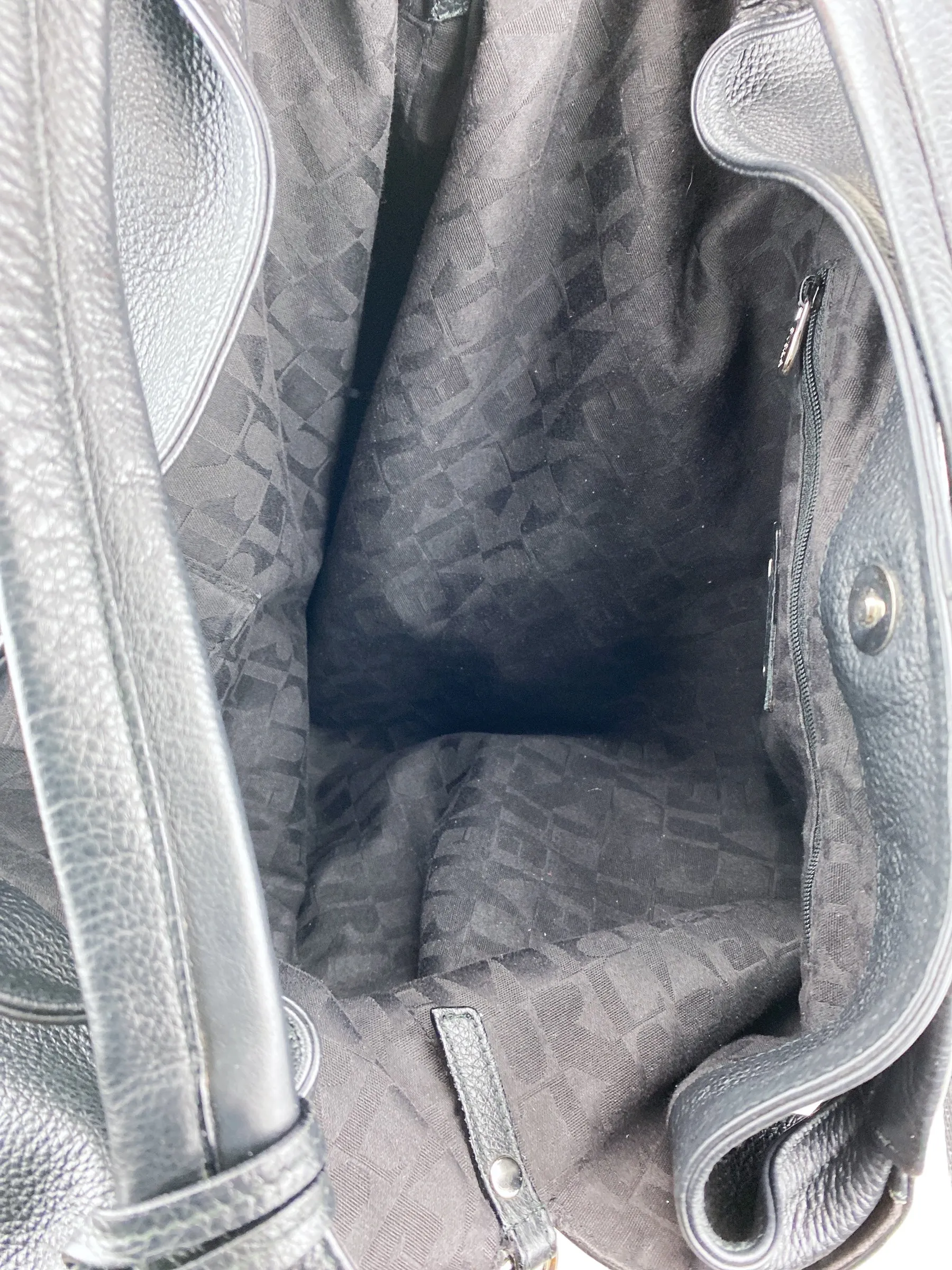 Furla Women's Slouchy Pebbled Leather Hobo Bag Black