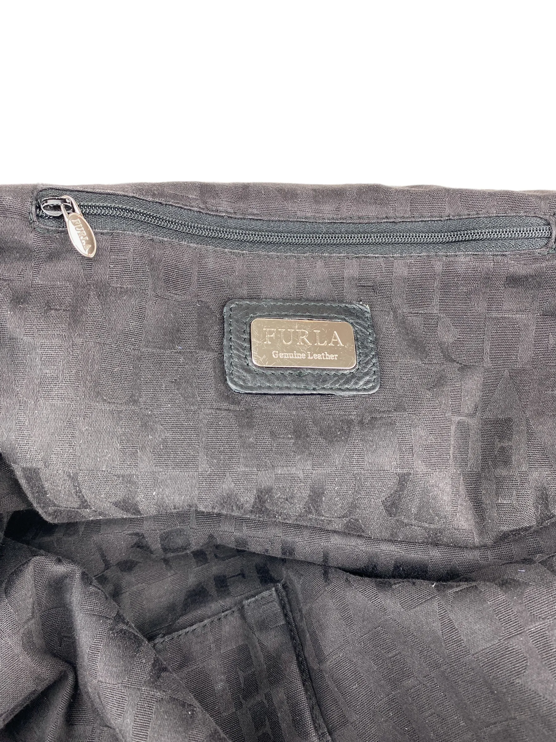 Furla Women's Slouchy Pebbled Leather Hobo Bag Black