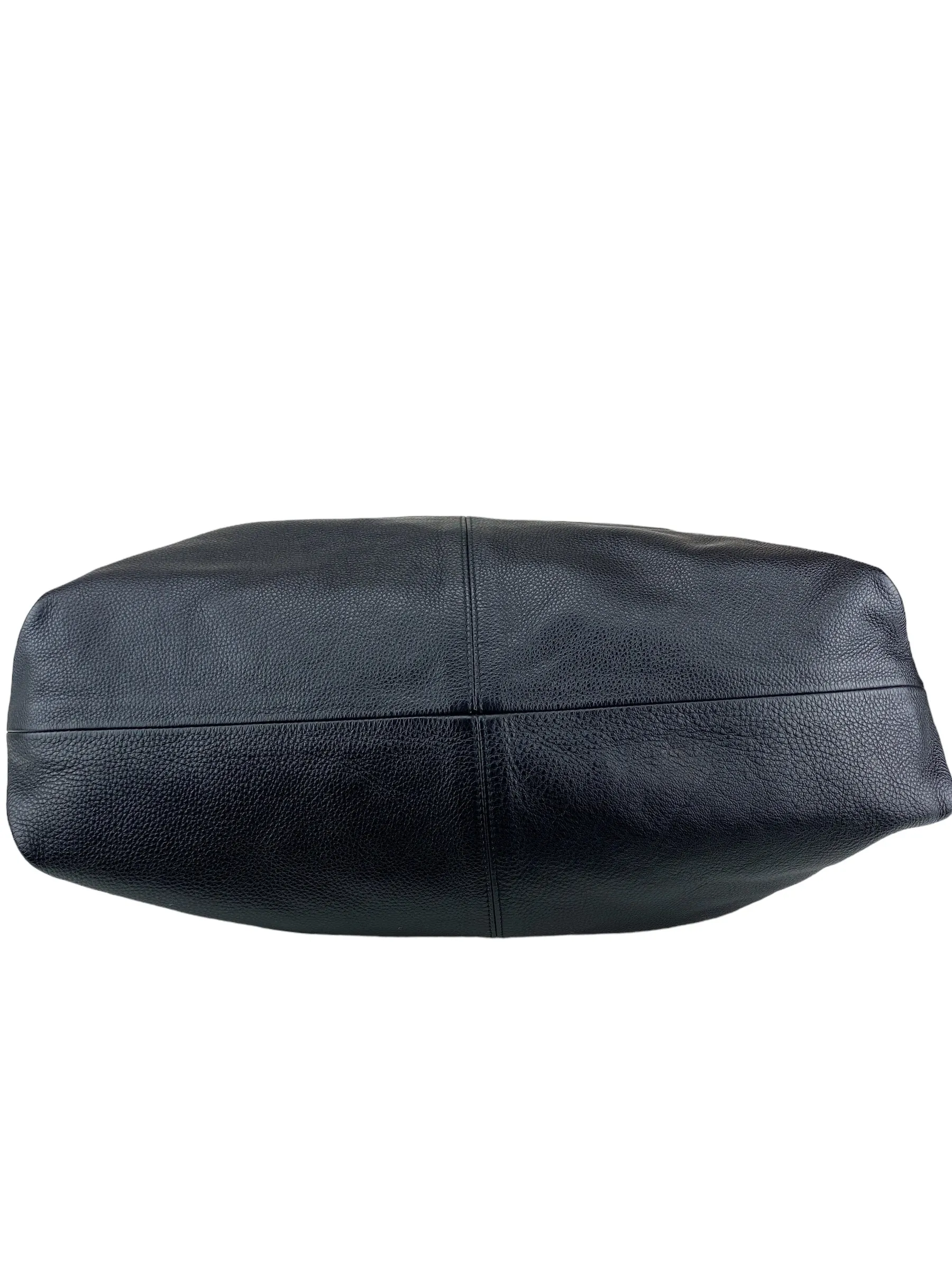 Furla Women's Slouchy Pebbled Leather Hobo Bag Black