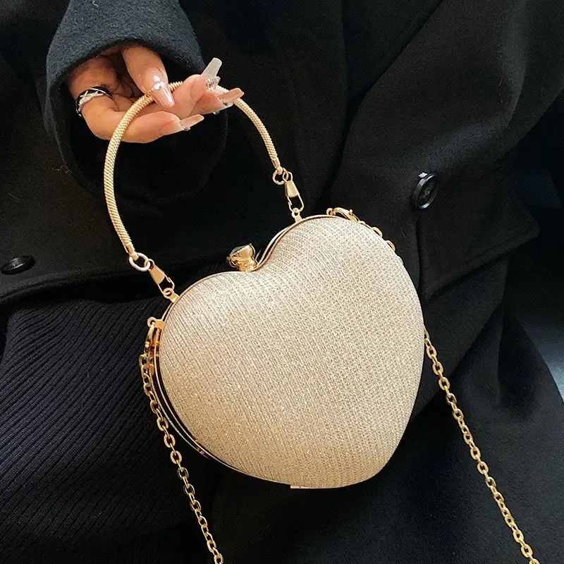 Heart Shape Metal Clutches
