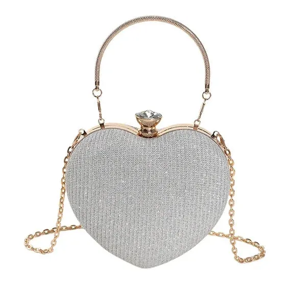 Heart Shape Metal Clutches
