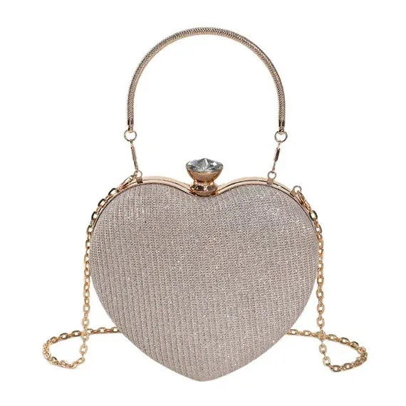 Heart Shape Metal Clutches