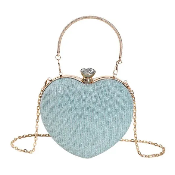 Heart Shape Metal Clutches