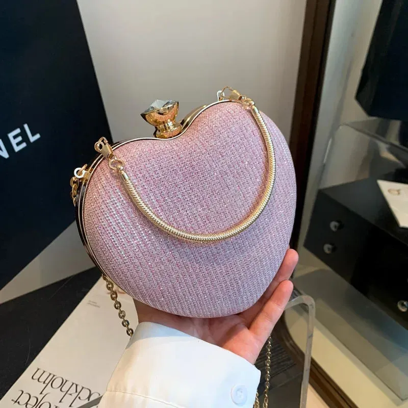 Heart Shape Metal Clutches