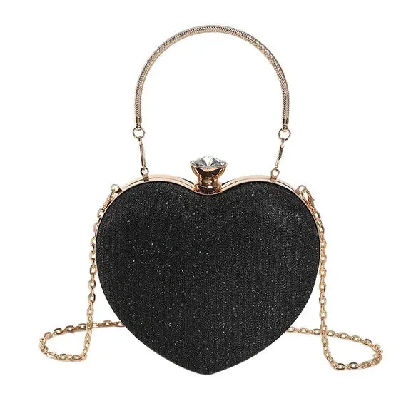 Heart Shape Metal Clutches