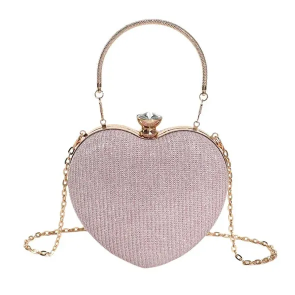 Heart Shape Metal Clutches