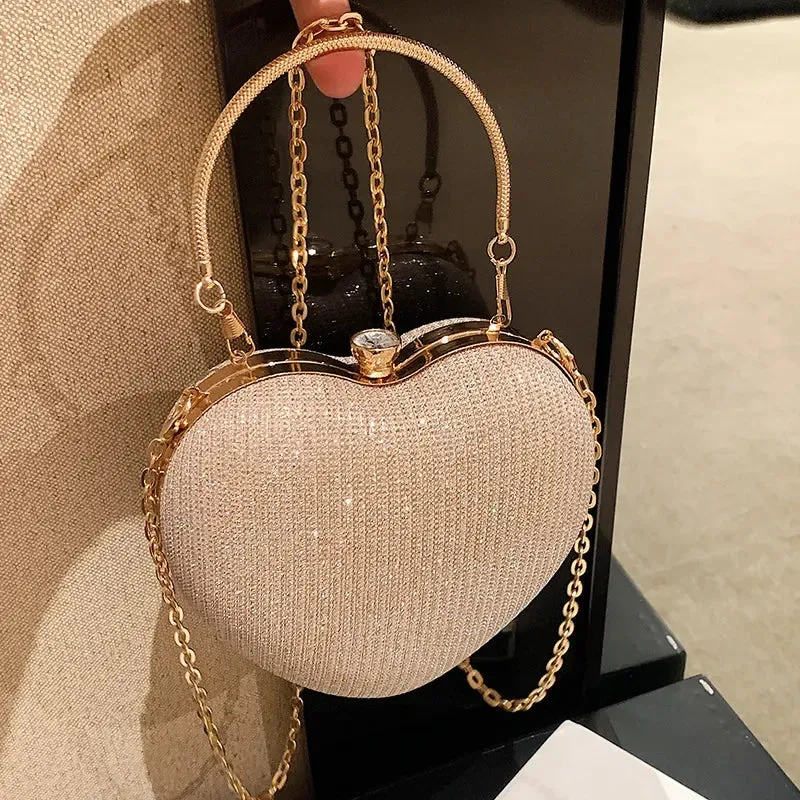 Heart Shape Metal Clutches