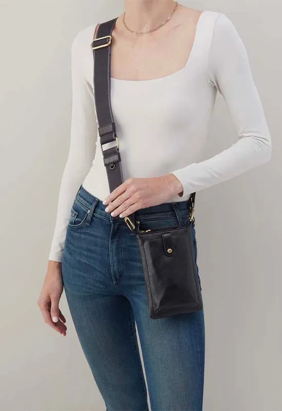 Hobo - Cass Crossbody Phone Case Black Leather