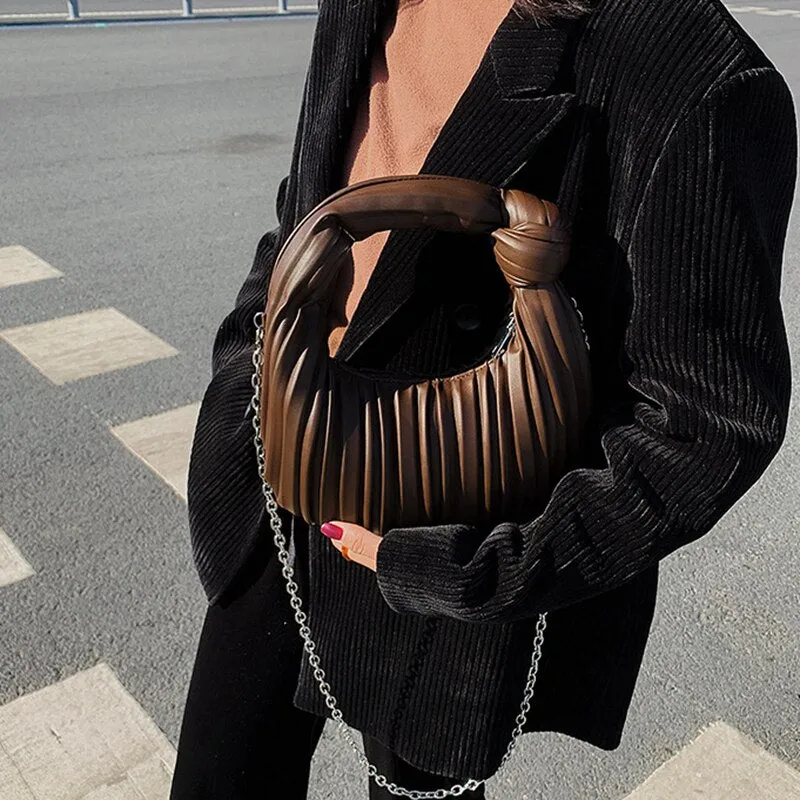 Hobo Pleated Shoulder Bag