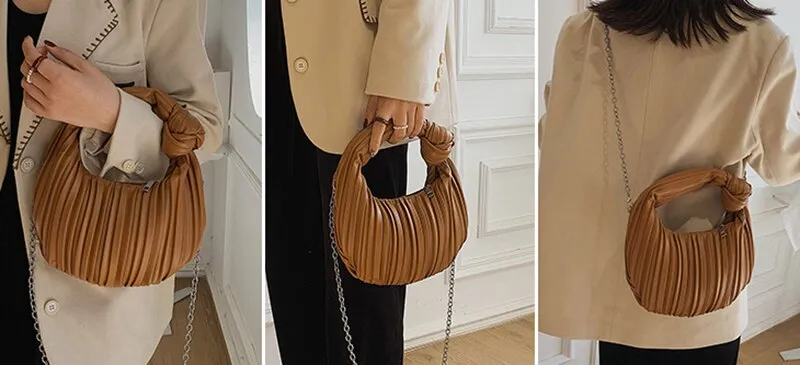 Hobo Pleated Shoulder Bag