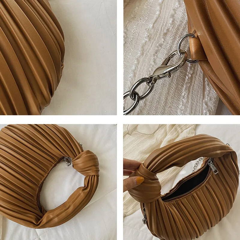 Hobo Pleated Shoulder Bag