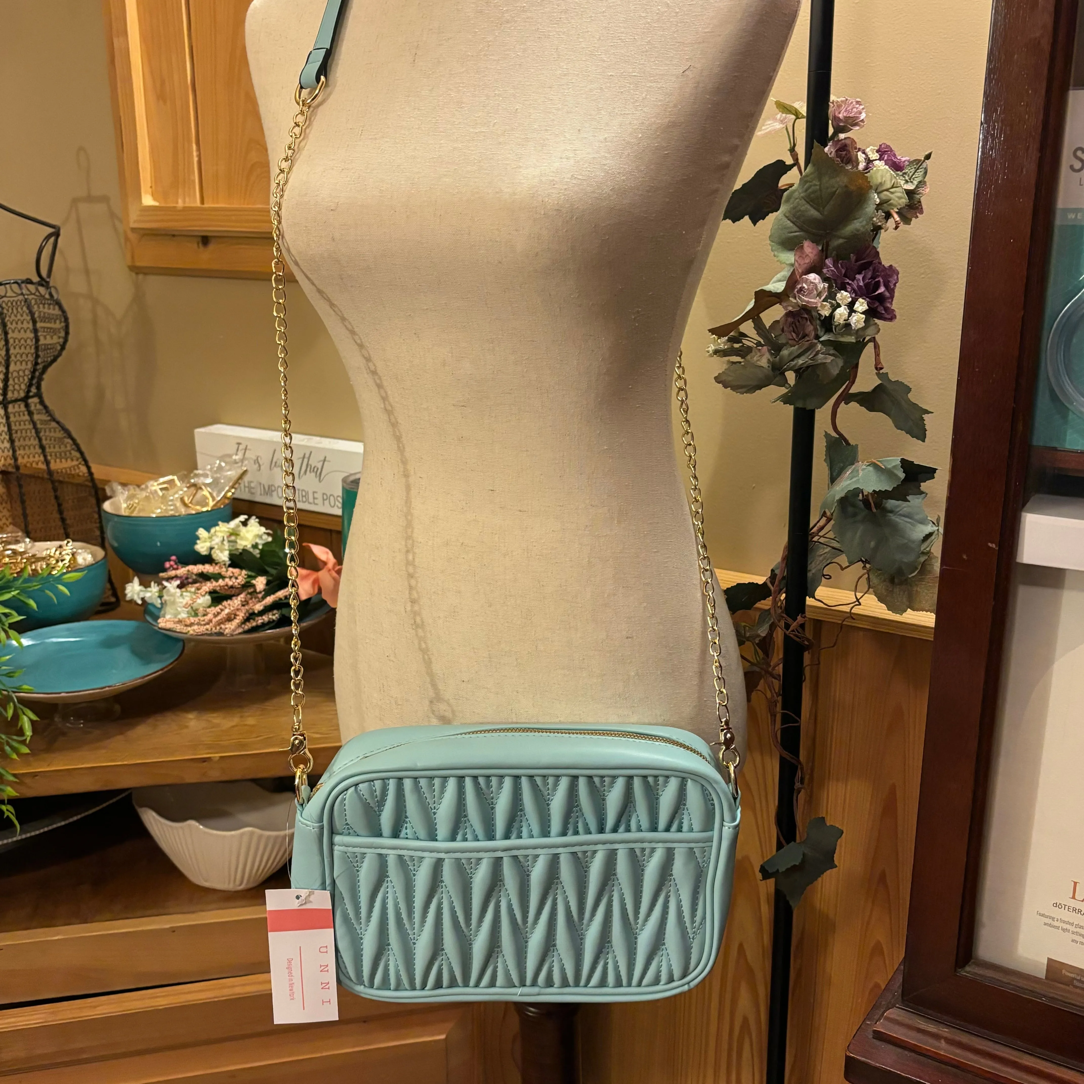 Hot Pink Crossbody Purse with Chain Strap