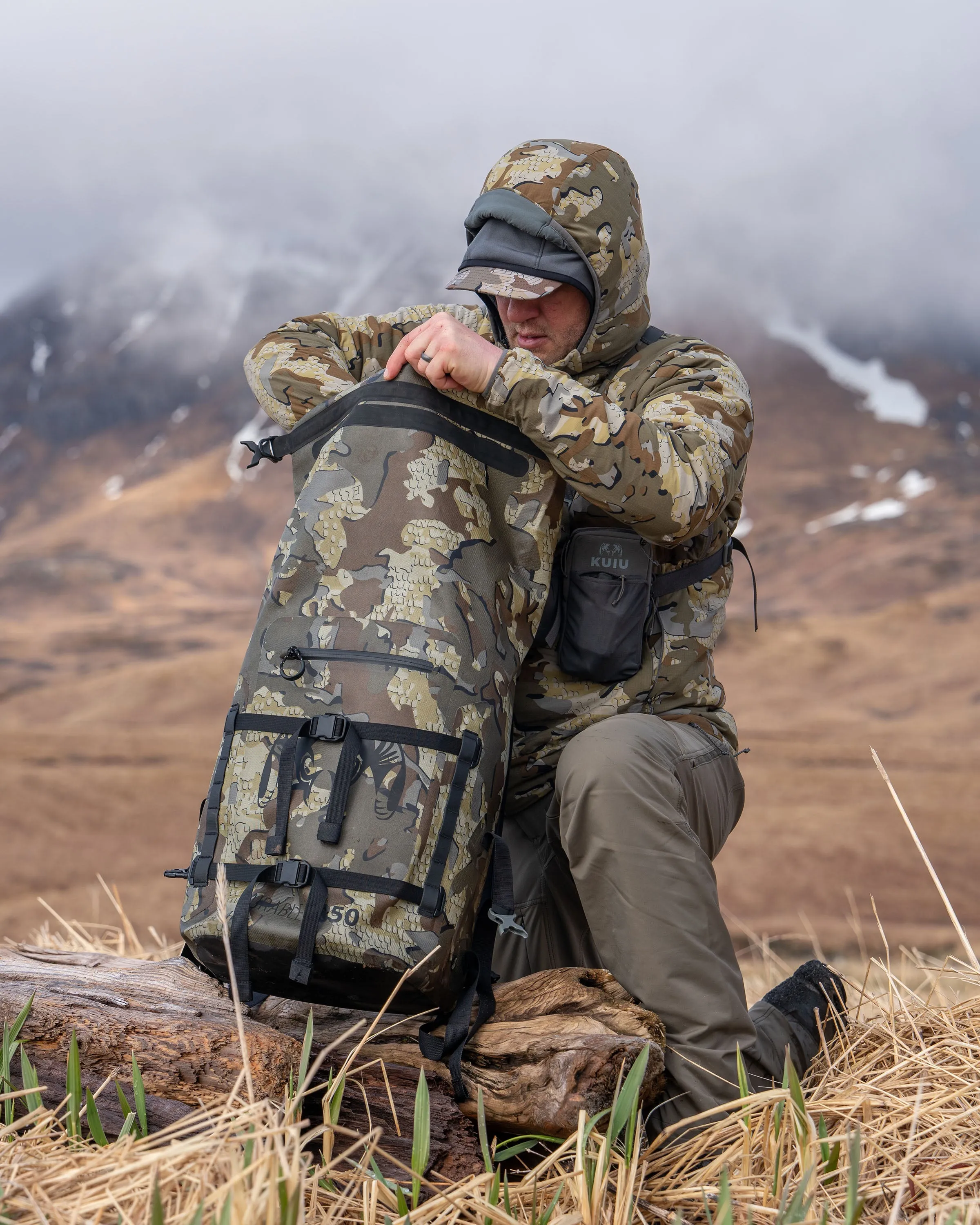 Karluk 1850 Roll Top Dry Backpack Set | Verde/Stone