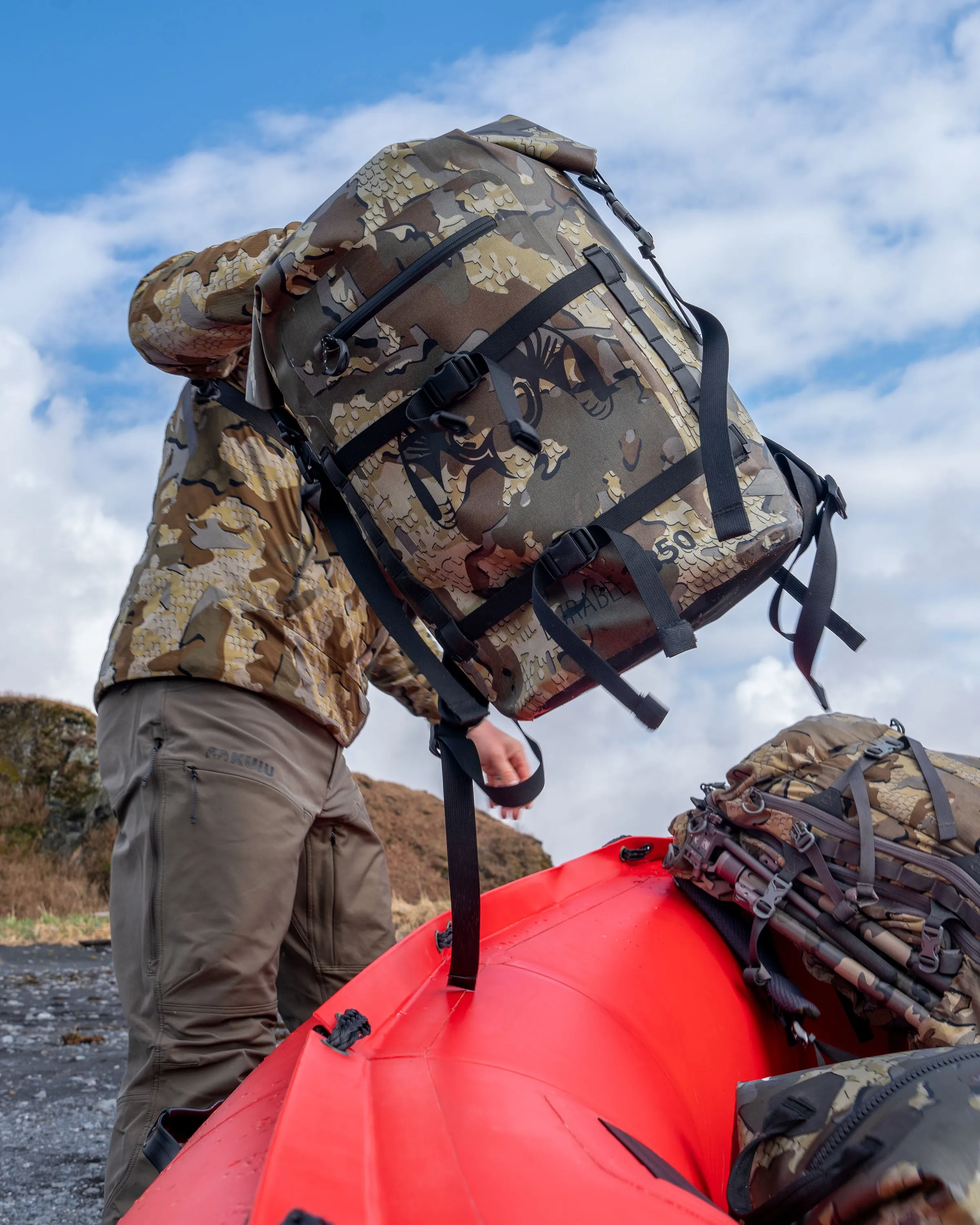 Karluk 1850 Roll Top Dry Backpack Set | Verde/Stone