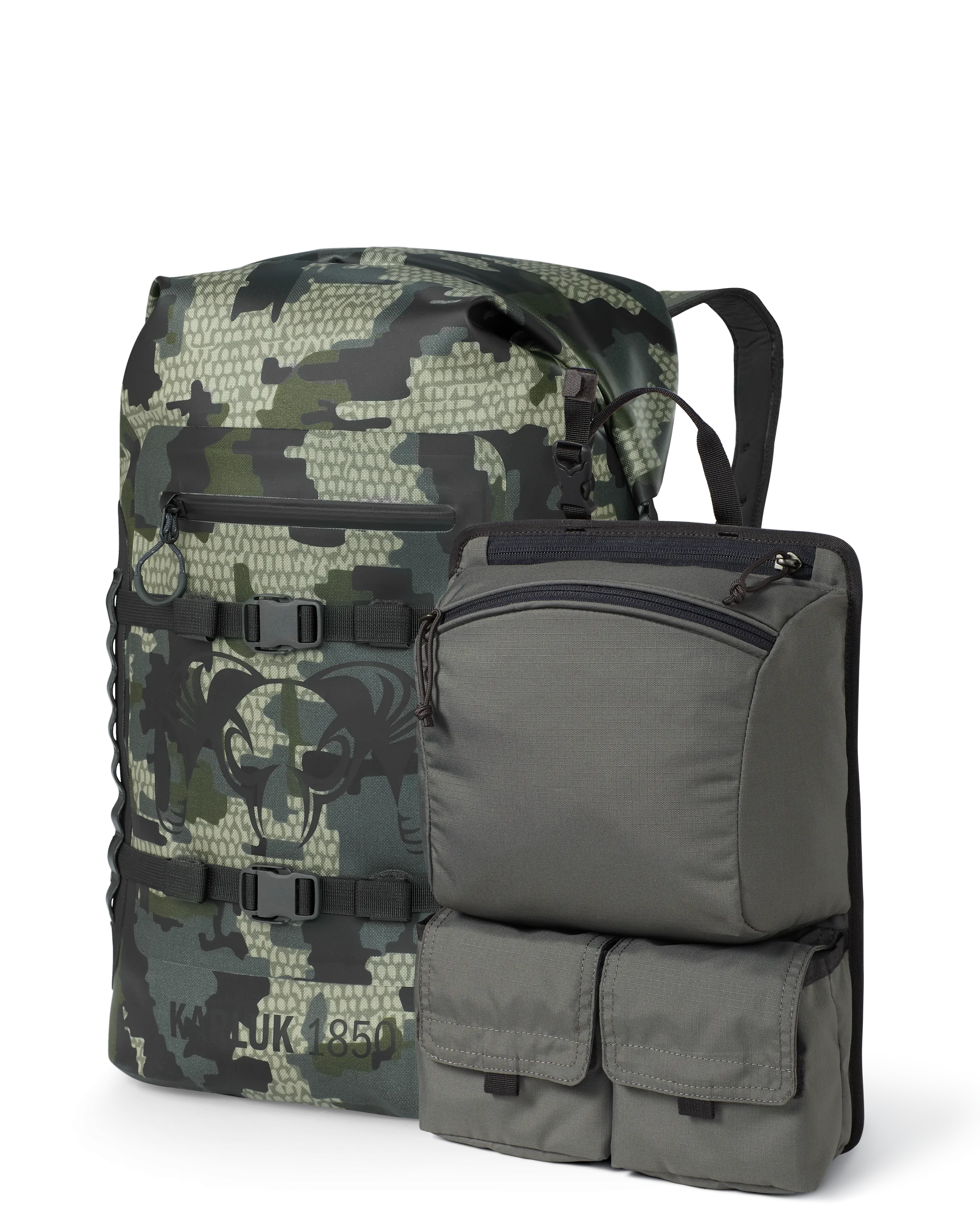 Karluk 1850 Roll Top Dry Backpack Set | Verde/Stone