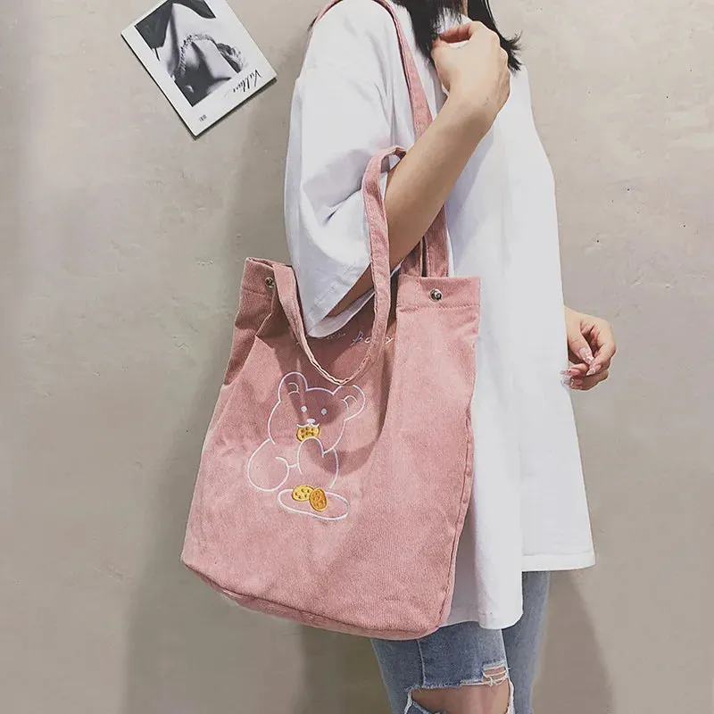 Large Capacity Cartoon Cute Crossbody Tote Bag