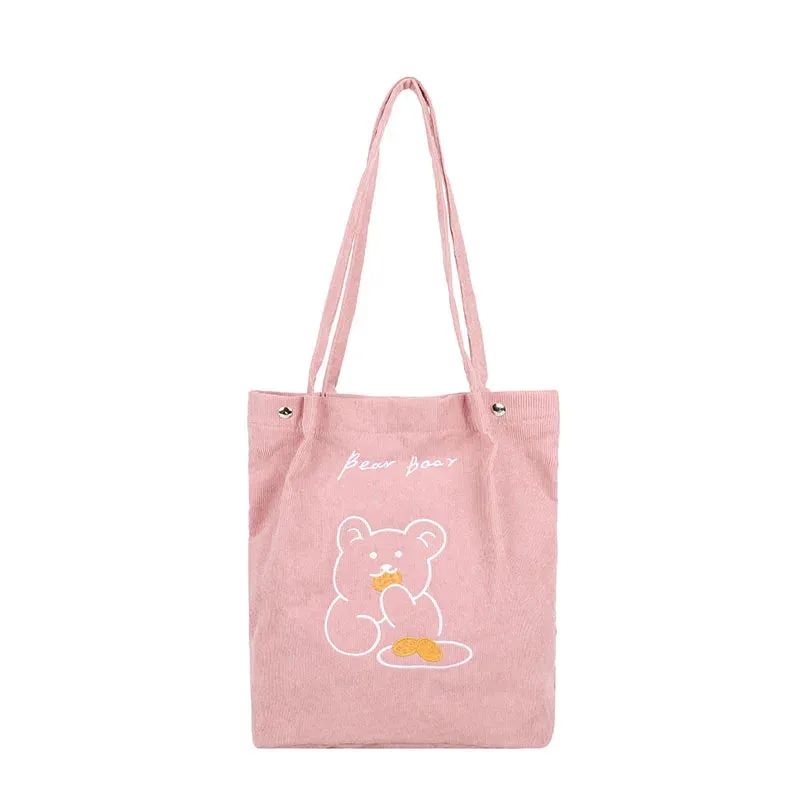 Large Capacity Cartoon Cute Crossbody Tote Bag