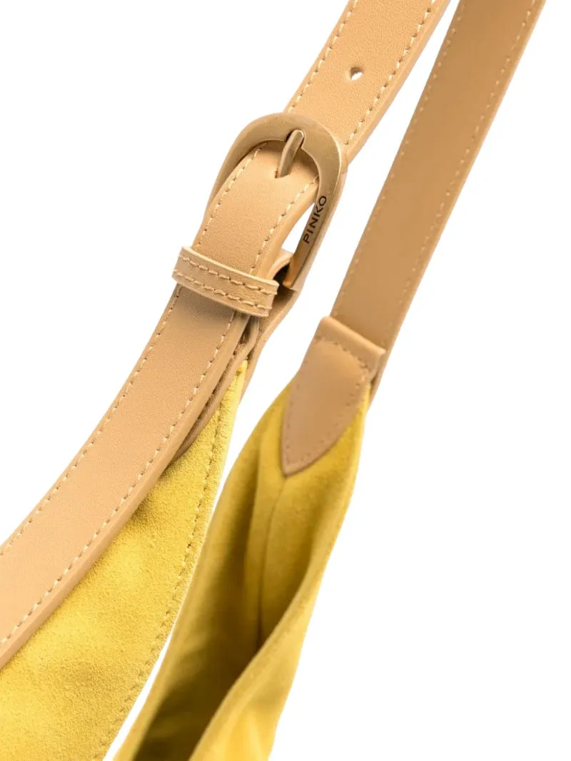 Mini Hobo Bag in Suede e Pelle