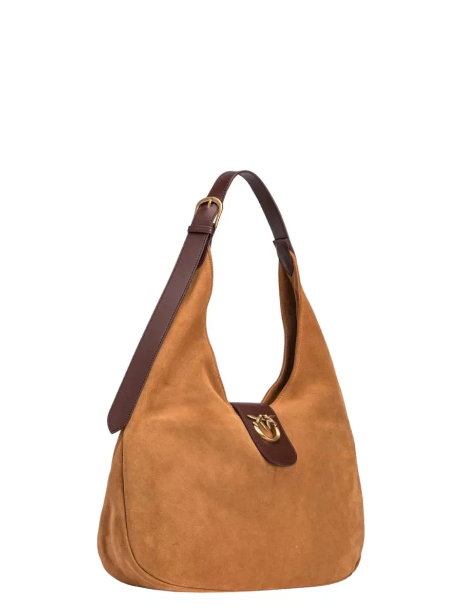 Mini Hobo Bag in Suede e Pelle