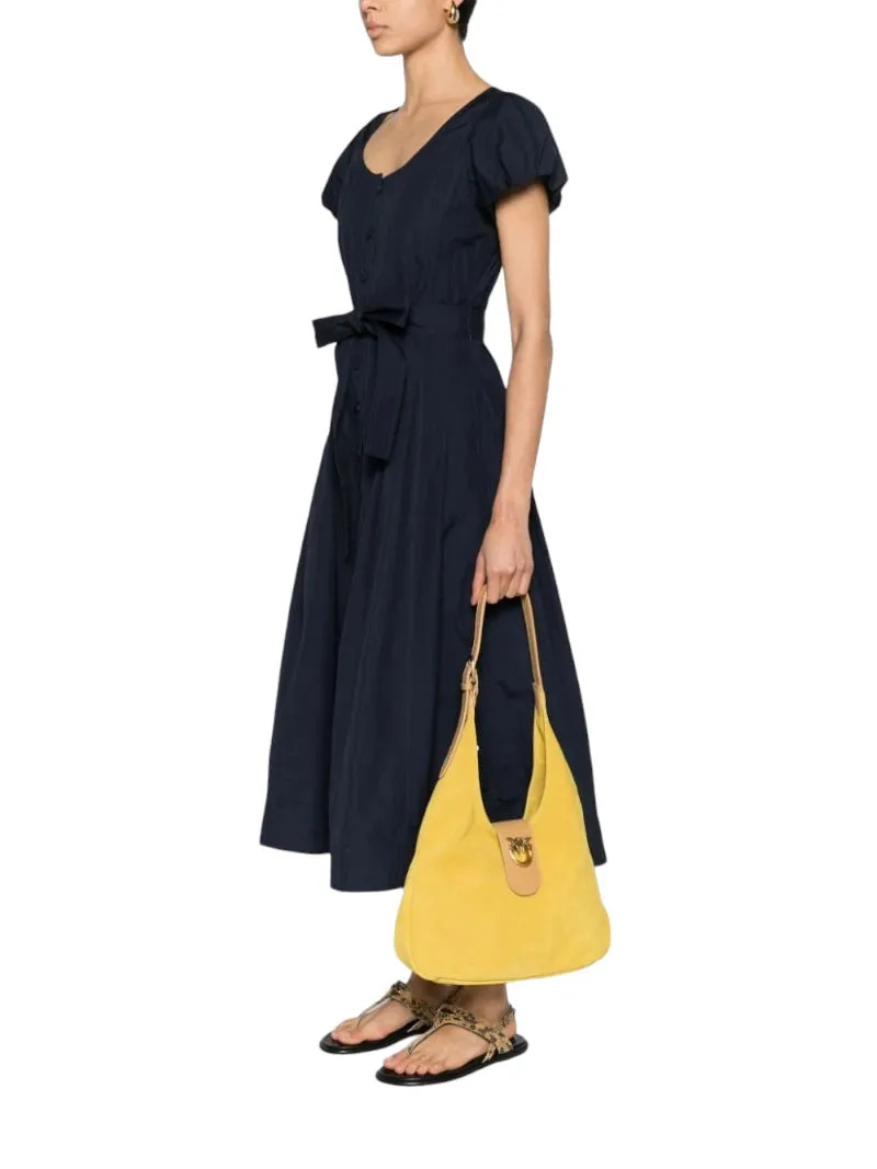 Mini Hobo Bag in Suede e Pelle