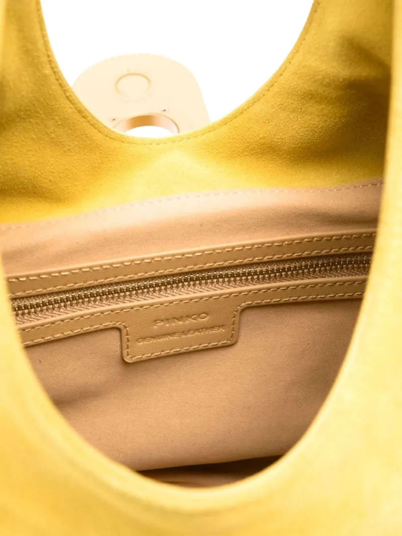 Mini Hobo Bag in Suede e Pelle