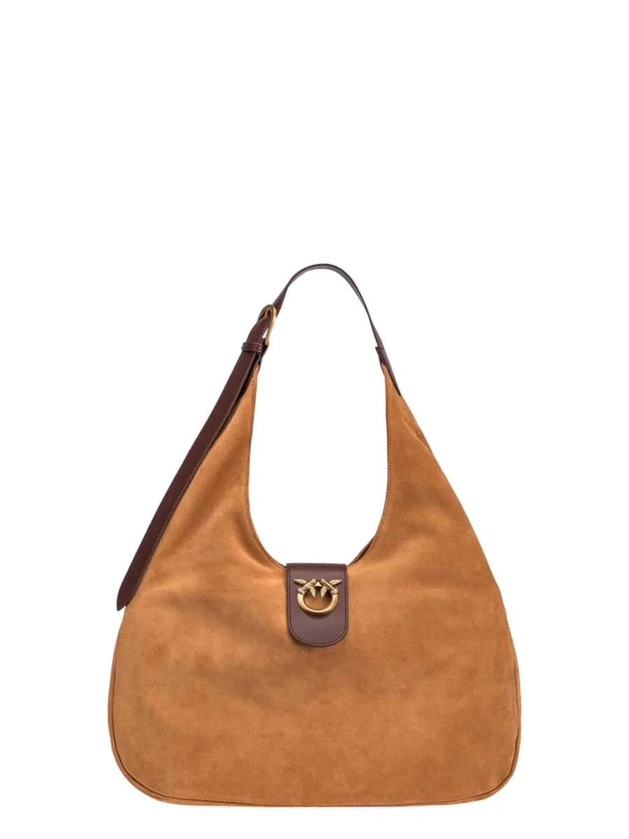 Mini Hobo Bag in Suede e Pelle