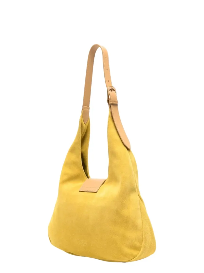 Mini Hobo Bag in Suede e Pelle