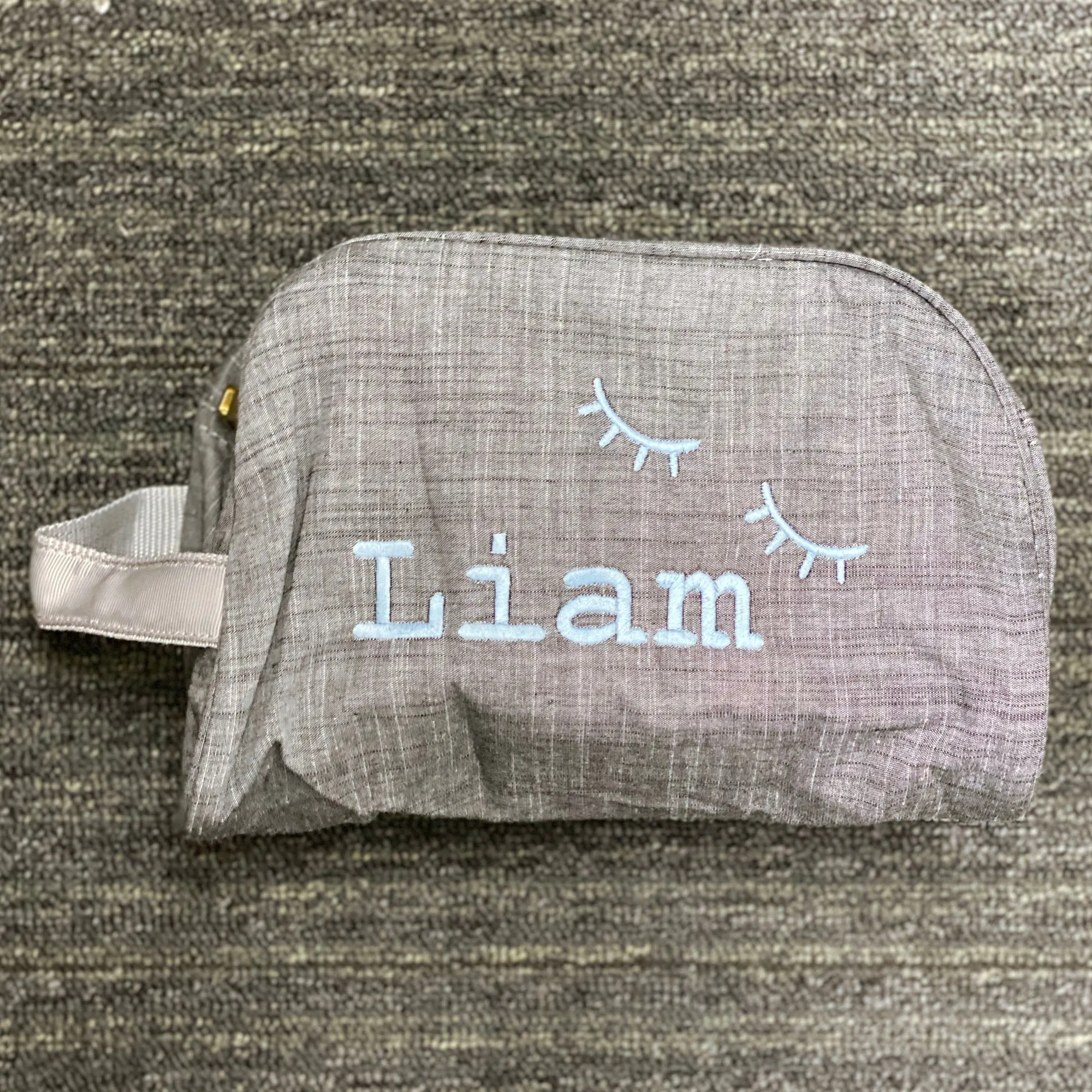Personalized Chambray Grey Traveler
