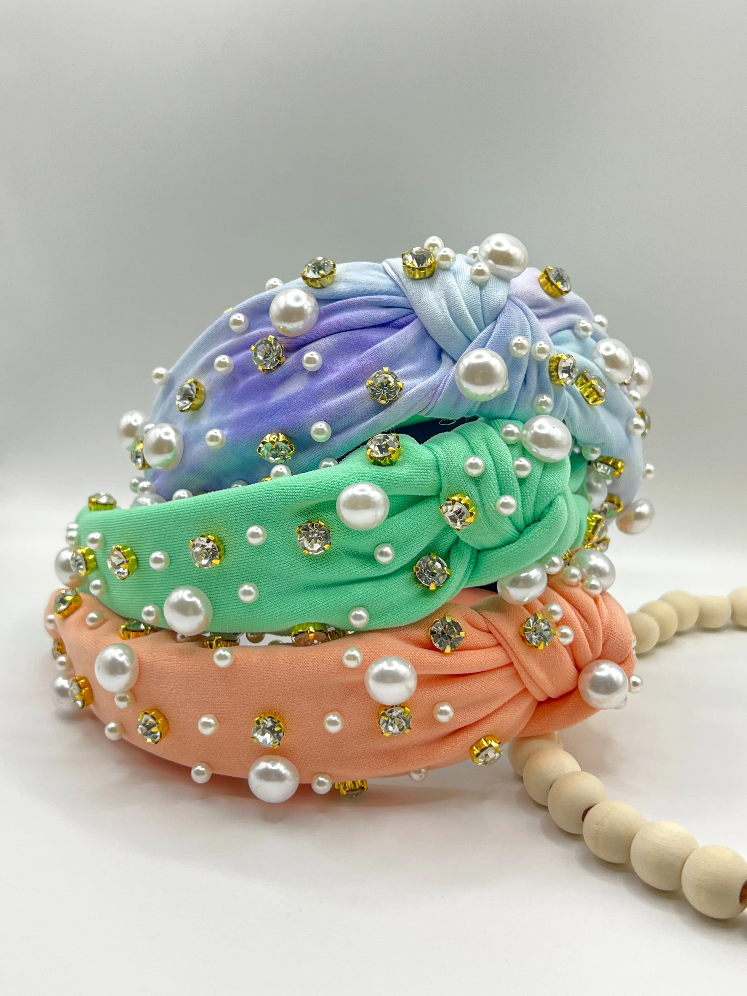 *RTS* Spring Pearl Gemstone Headbands