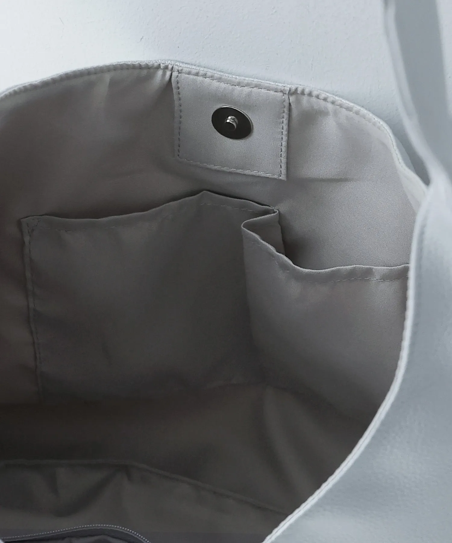 Soft faux leather one-handle tote bag