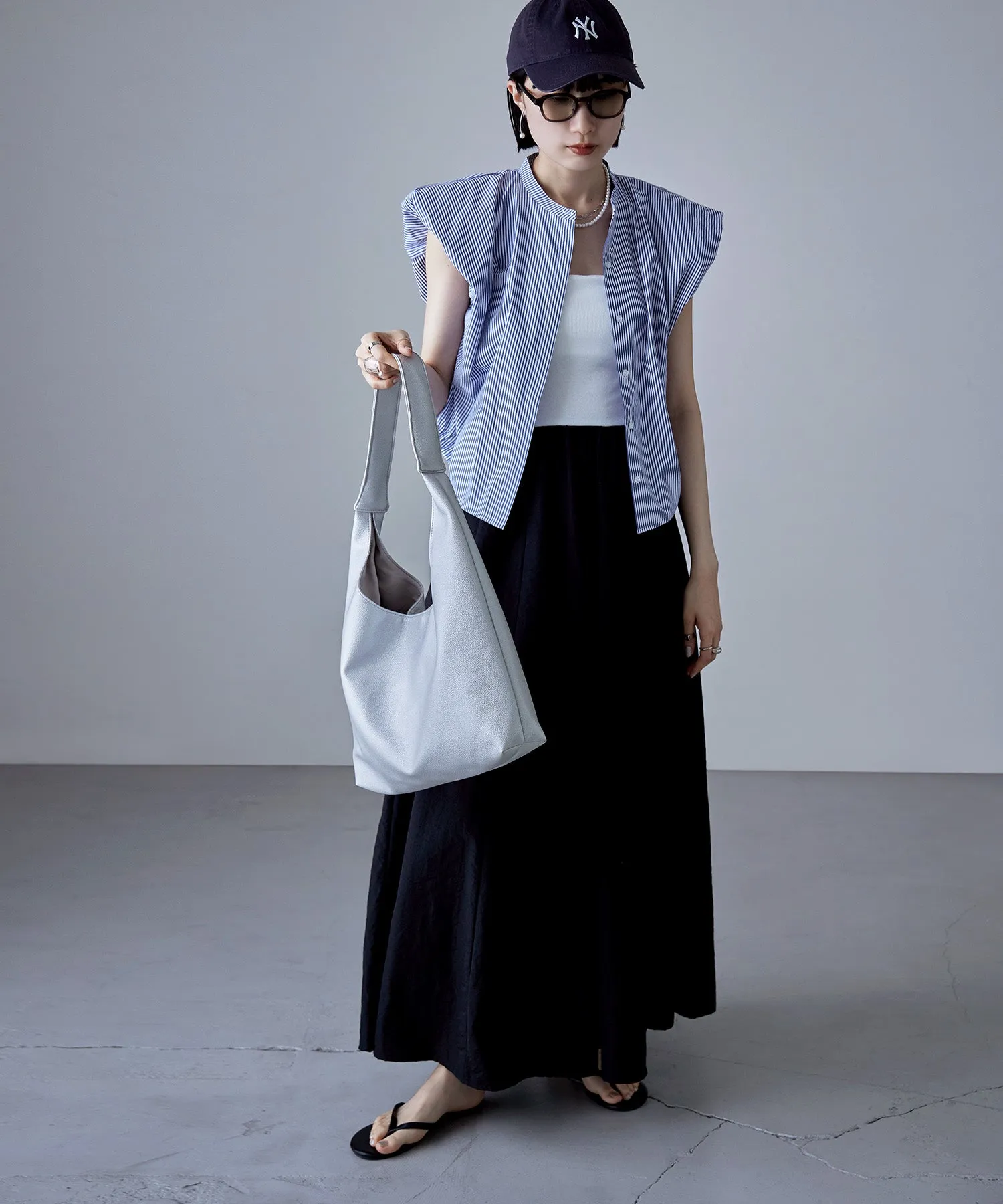 Soft faux leather one-handle tote bag