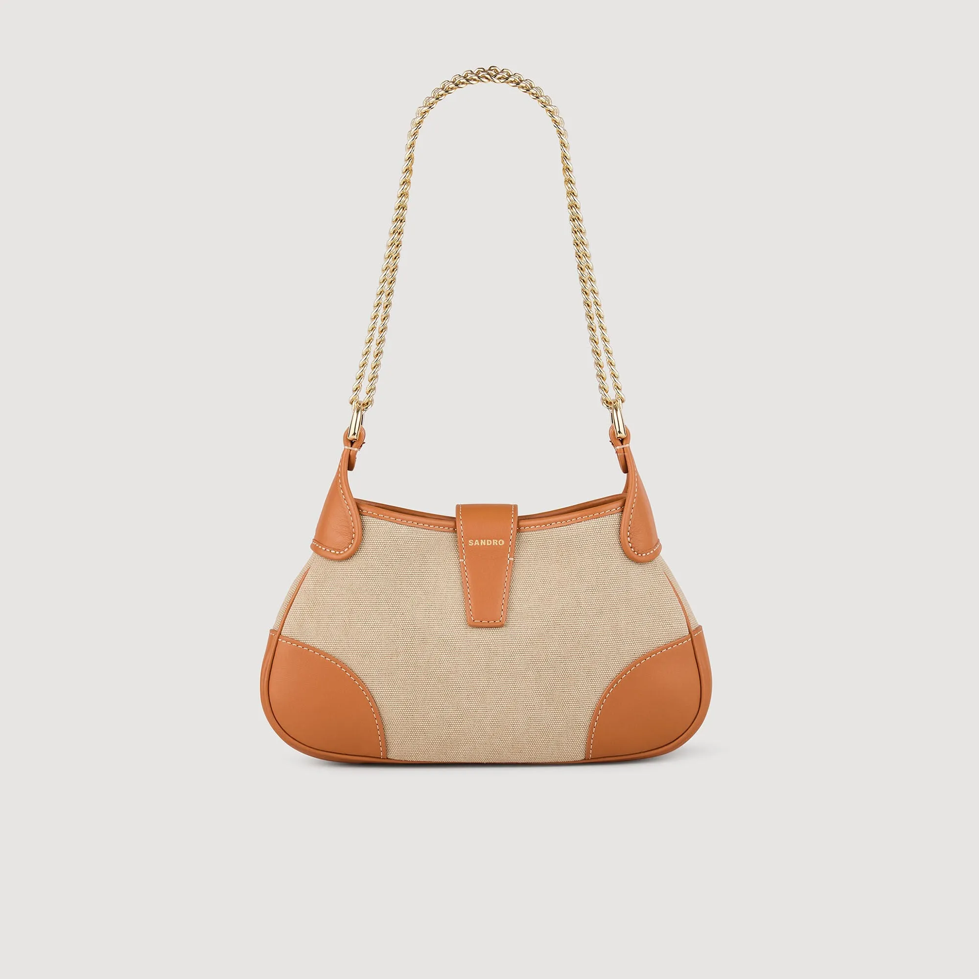 Sweet Janet Chain Janet Canvas And Leather Bag Beige