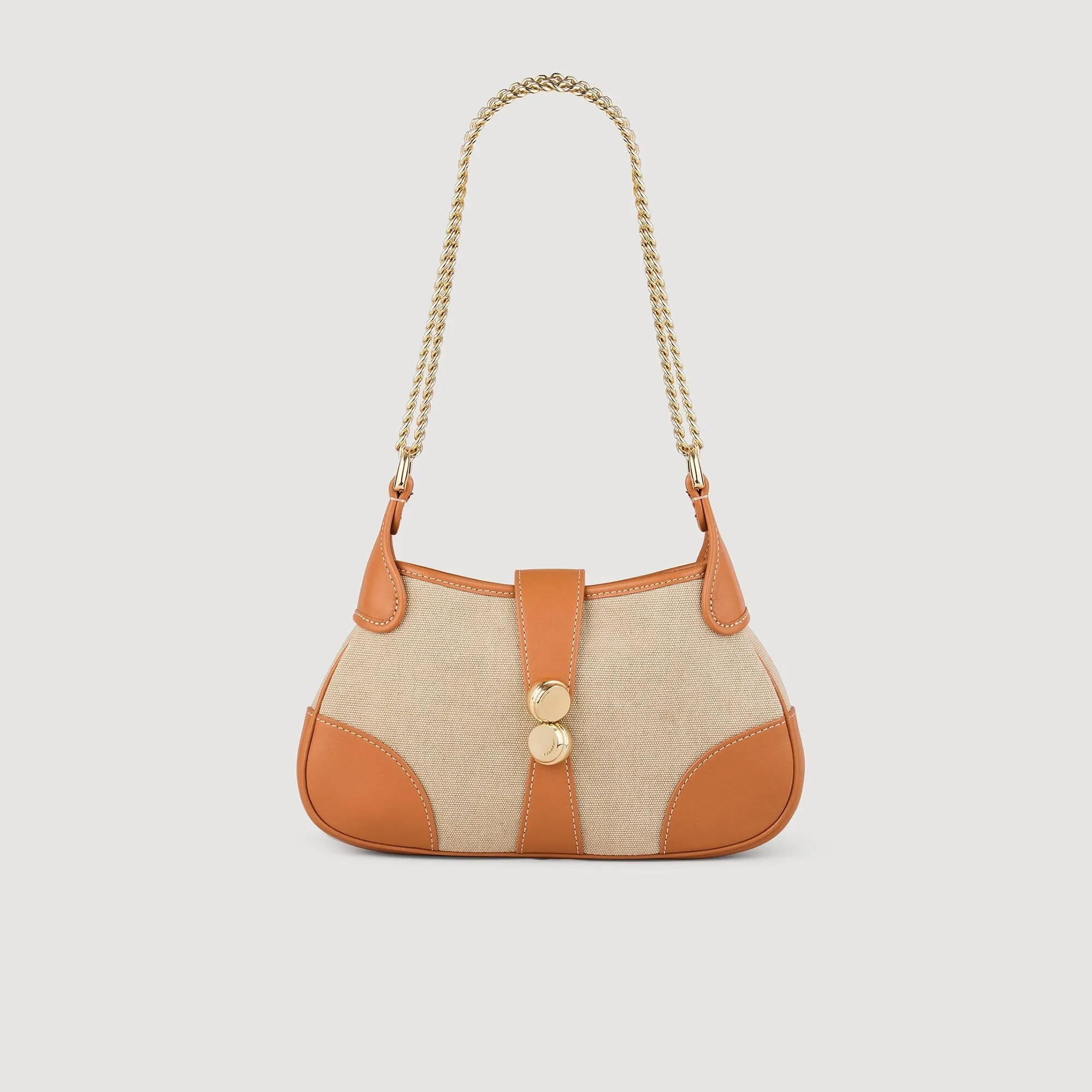 Sweet Janet Chain Janet Canvas And Leather Bag Beige