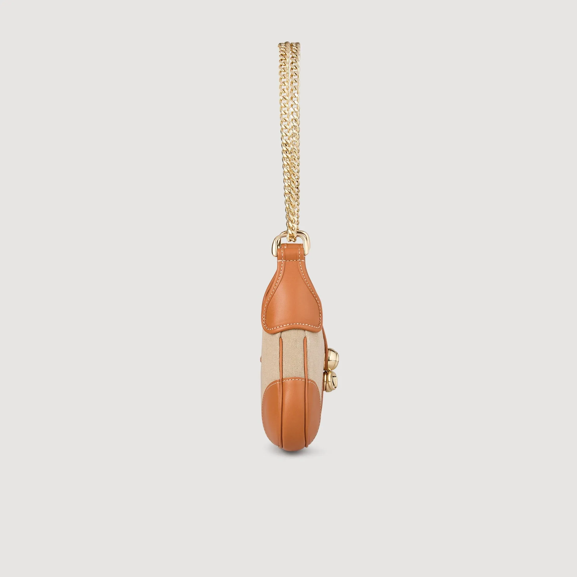 Sweet Janet Chain Janet Canvas And Leather Bag Beige