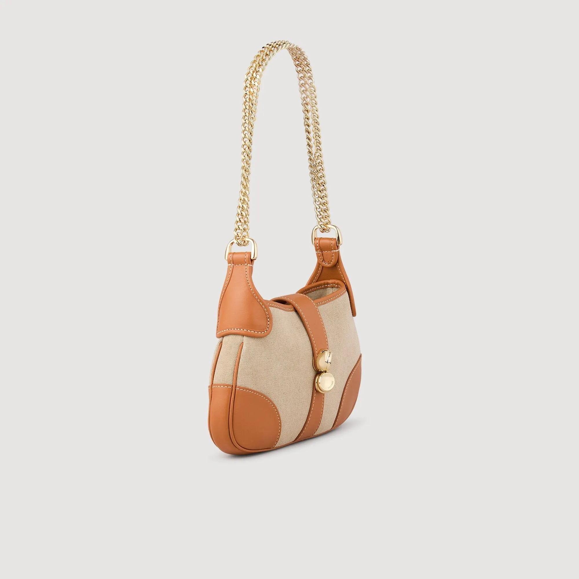 Sweet Janet Chain Janet Canvas And Leather Bag Beige